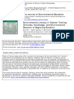 Pe'Er Et Al. (2007) Environmental Literacy in Teacher Training