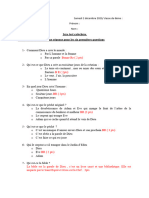 Devoir Catéchèse 6eme