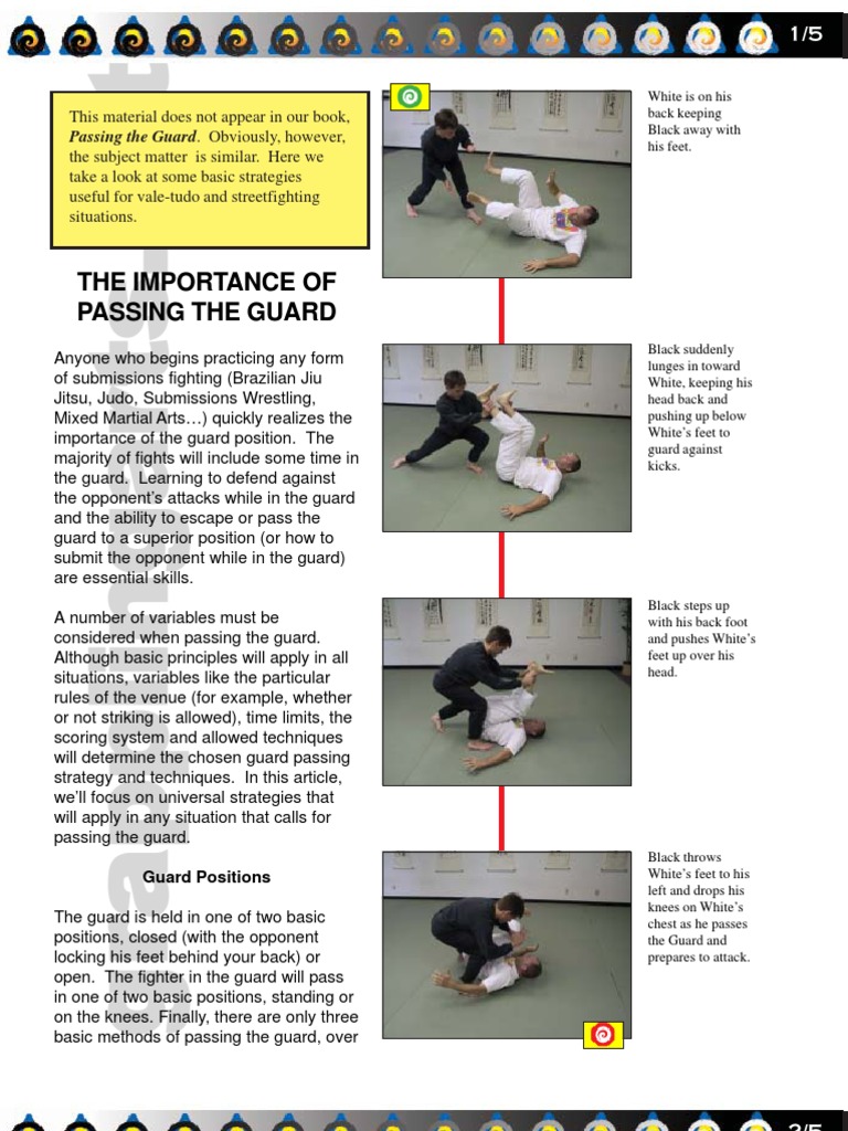 Passing The Guard No-Gi Article | PDF | Combat | Combat Sports