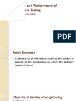 Evidence and Performance of Substantive Testing