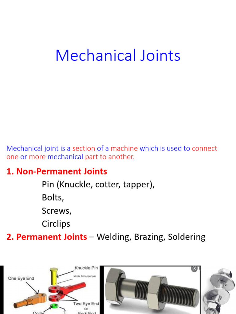 Mechanical Joints PDF Screw Stress (Mechanics)