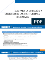 Competencias para La Dirección y Gobierno de Las Instituciones Educativas