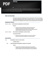 Resume and Qualifications 1