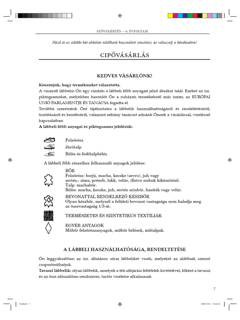 6 Evf Tesztfuzet | PDF