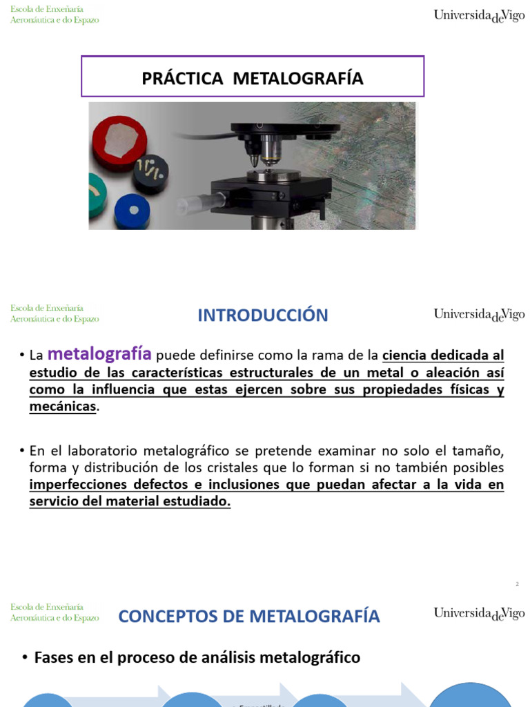 Practica 4 - Metalografía - 22 - 23 | PDF