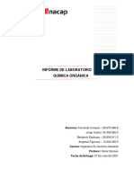 Informe de Laboratorio Orgánica 2 Espinosa, Figueroa, Castro, Campos