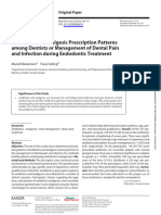 Antibiotic and Analgesic Prescription Patterns Among Dentists or Management of Dental Pain and Infection During Endodontic Treatment