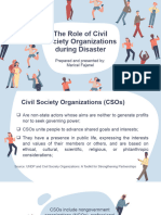 The Role of CSOs During Disasters Final