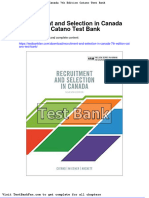 Full Download Recruitment and Selection in Canada 7th Edition Catano Test Bank