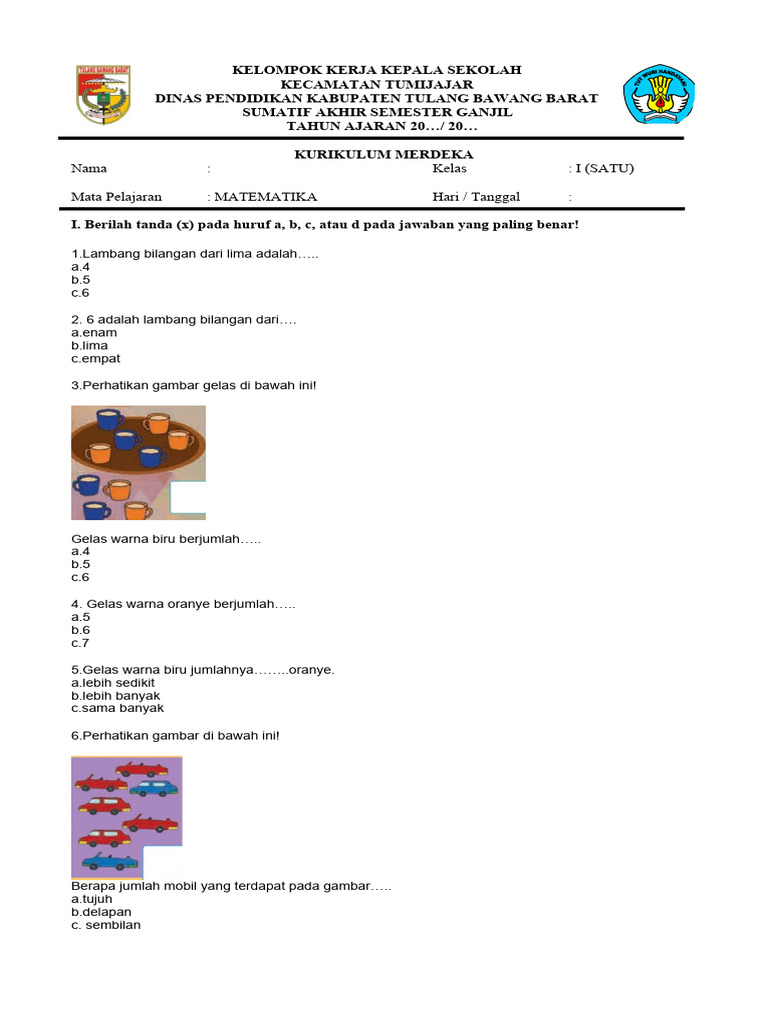 Menaklukkan Angka dan Konsep: Panduan Lengkap Soal Matematika Kelas 1 Tematik