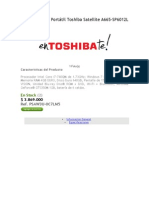Portátil Toshiba Satellite A665
