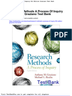 Full Download Research Methods A Process of Inquiry 8th Edition Graziano Test Bank