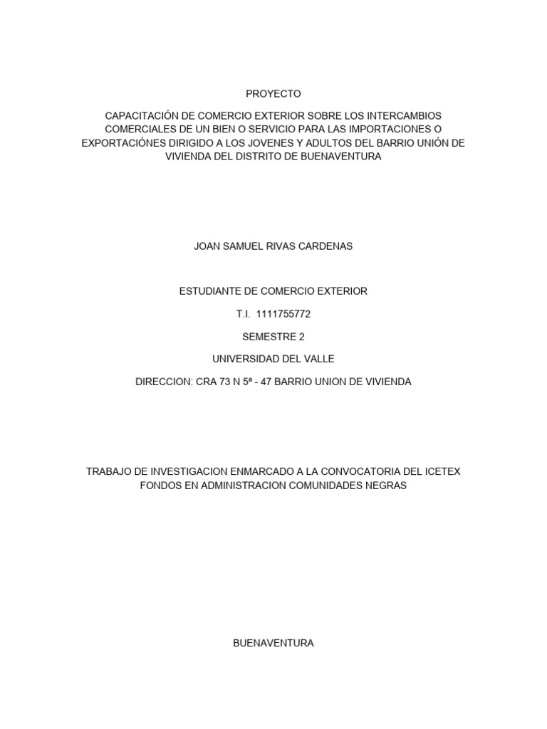Proyecto Samuel | PDF | Exportaciones | Economias