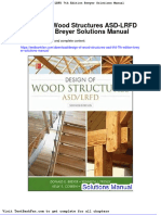 Full Download Design of Wood Structures Asd LRFD 7th Edition Breyer Solutions Manual