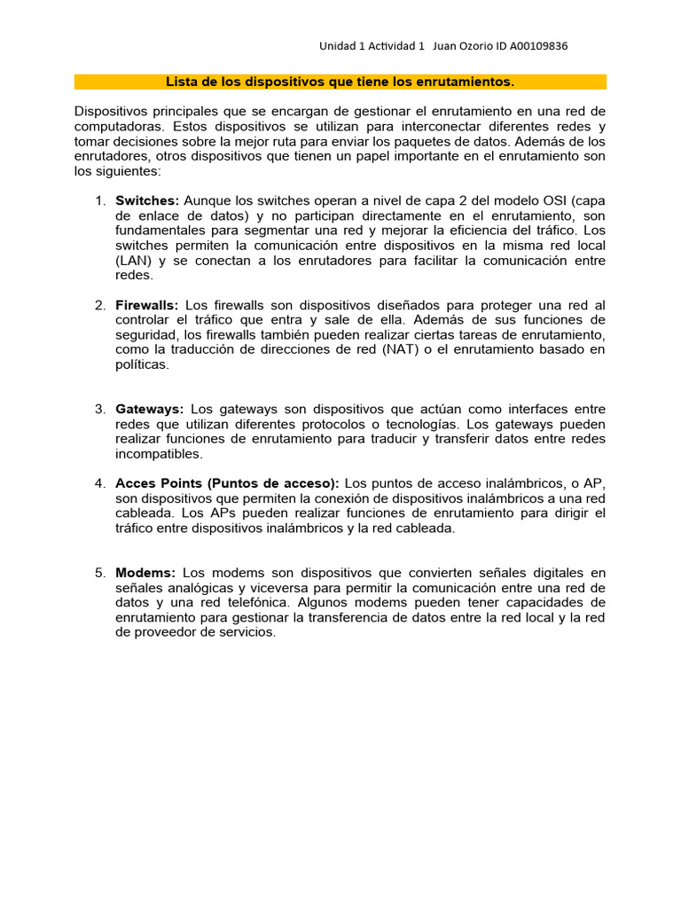 Dispositivos y protocolos de enrutamiento | PDF | Informática