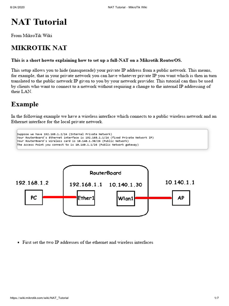 Static NAT | PDF