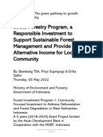 Social Forestry Program, A Responsible Investment To Support Sustainable Forest Management and Provide Alternative Income For Local Community