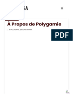 À Propos de Polygamie