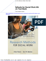 Full Download Research Methods For Social Work 9th Edition Rubin Test Bank