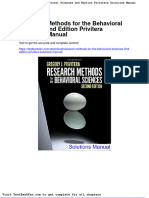 Full Download Research Methods For The Behavioral Sciences 2nd Edition Privitera Solutions Manual