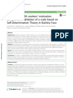 Measuring Health Workers Motivation Composition Validation of A Scale Based On Self Determinatio