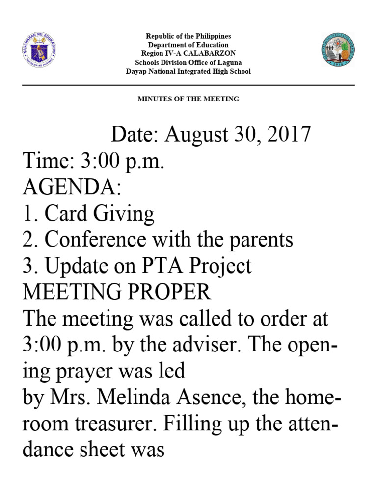 Gen assembly minutes of meeting pdf