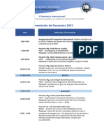 Programa de Ponencias - V Seminario Internacional 2023