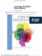 Full Download Forensic Psychology 4th Edition Joanna Solutions Manual