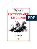 Dictionnaire de Chimie Tome 1 - Macquer Pierre Joseph