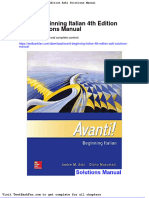 Full Download Avanti Beginning Italian 4th Edition Aski Solutions Manual