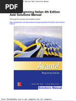 Full Download Avanti Beginning Italian 4th Edition Aski Solutions Manual