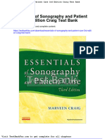 Full Download Essentials of Sonography and Patient Care 3rd Edition Craig Test Bank
