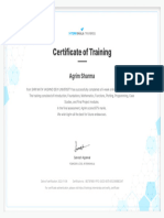 MATLAB Training - Certificate of Completion