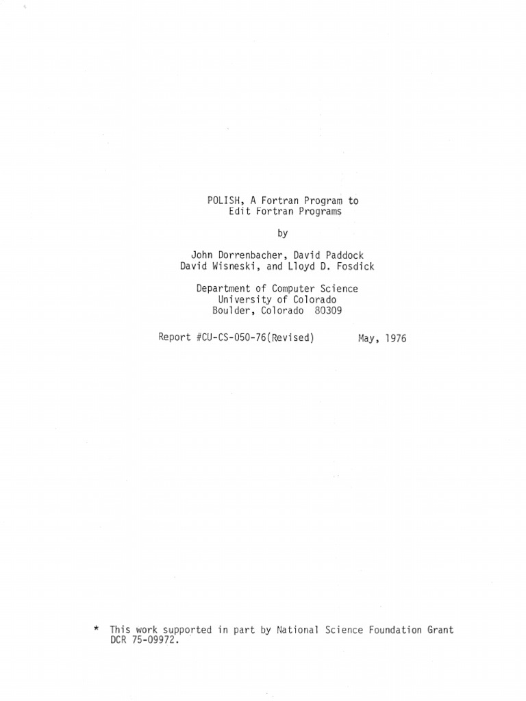 Polish afortran program to edit fortran programs cu cs 05074 pdf