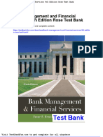 Full Download Bank Management and Financial Services 9th Edition Rose Test Bank