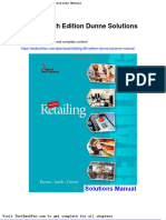 Full Download Retailing 8th Edition Dunne Solutions Manual