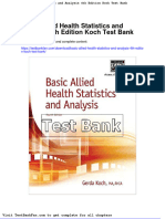 Full Download Basic Allied Health Statistics and Analysis 4th Edition Koch Test Bank