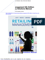 Full Download Retailing Management 9th Edition Michael Levy Solutions Manual