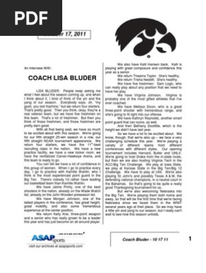 Coach Bluder - 10 17 11