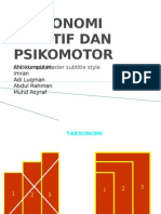 Taksonomi Afektif Dan Psikomotor