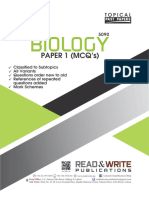 Biology O Level Paper 1 MCQs Topical Pas 1