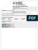 Marking Sheet For Student Work