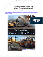 Full Download Estimating Construction Costs 6th Edition Peurifoy Solutions Manual
