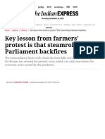Arvind P Datar Writes - Key Lesson From Farmers' Protest Is That Steamrolling Parliament Backfires