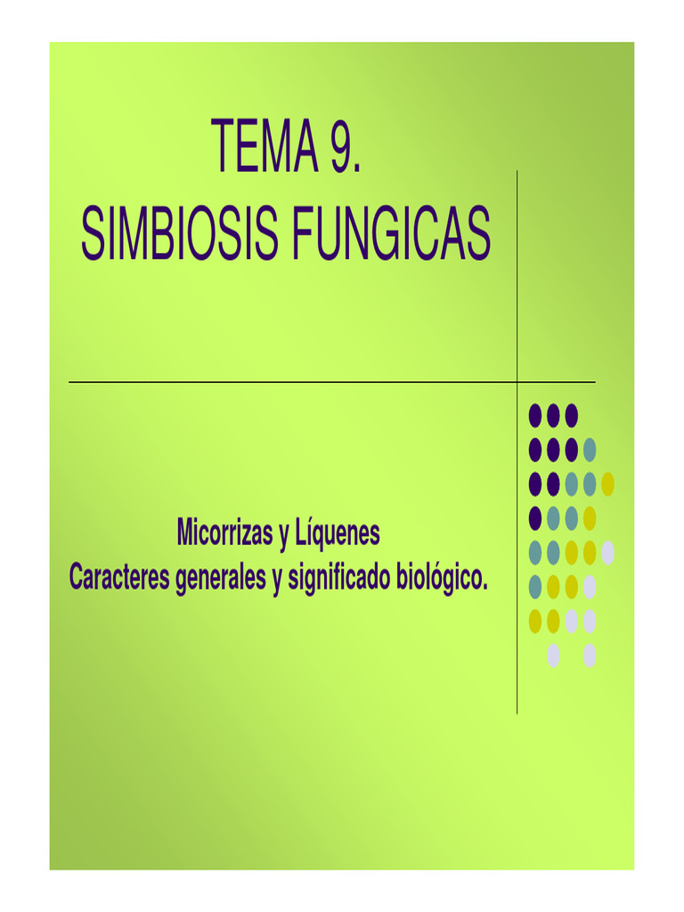 Tema 9 Simbiosis | PDF | Hongo | Plantas