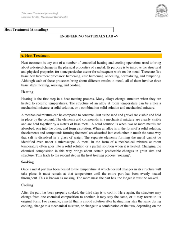 Annealing Process in Heat Treatment | PDF | Heat Treating | Steel