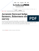 Accurate Forecast Helps Farmers, Fishermen Save Crores - Survey - India News, The Indian Express