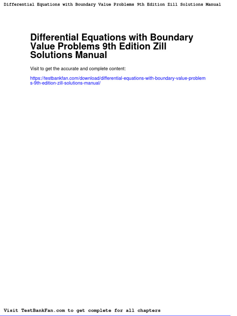 Full Download Differential Equations With Boundary Value Problems 9th