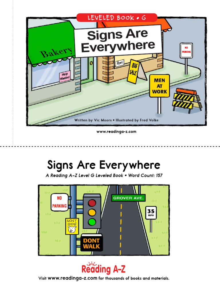 Signs Are Everywhere: A Level G Book | PDF