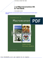 Full Download Foundations of Macroeconomics 5th Edition Bade Test Bank